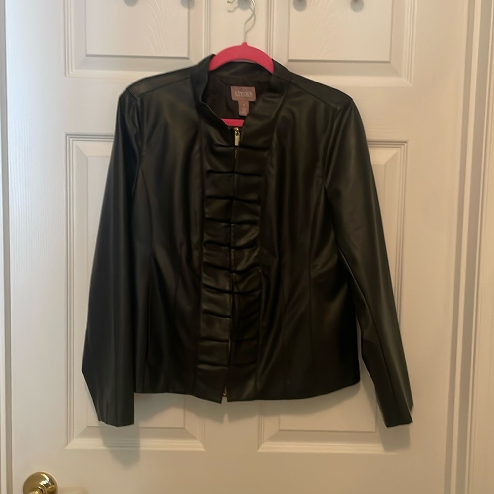 Chicos black polyester shell